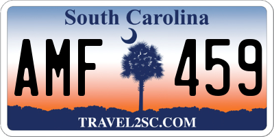 SC license plate AMF459