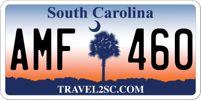 SC license plate AMF460