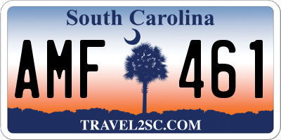 SC license plate AMF461
