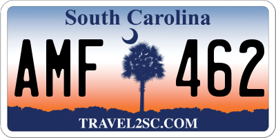 SC license plate AMF462