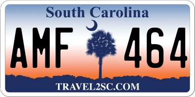 SC license plate AMF464