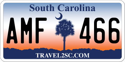 SC license plate AMF466