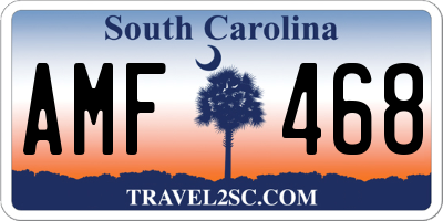 SC license plate AMF468