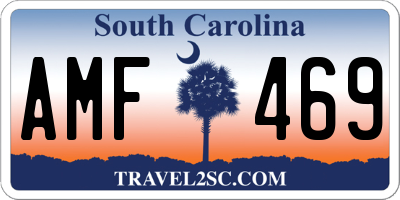 SC license plate AMF469