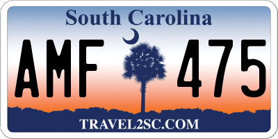 SC license plate AMF475