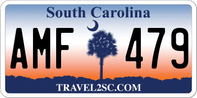 SC license plate AMF479