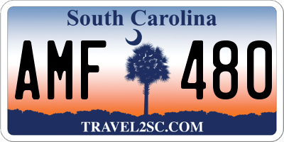 SC license plate AMF480
