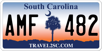 SC license plate AMF482