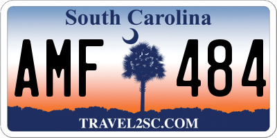 SC license plate AMF484