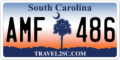 SC license plate AMF486