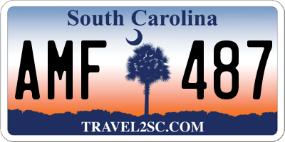 SC license plate AMF487