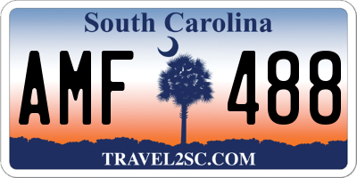 SC license plate AMF488