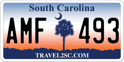 SC license plate AMF493