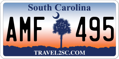 SC license plate AMF495
