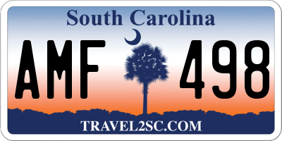 SC license plate AMF498