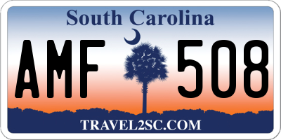SC license plate AMF508