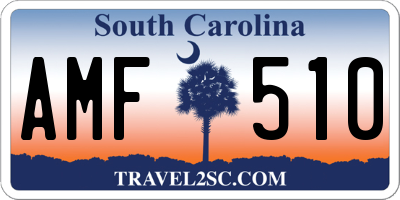 SC license plate AMF510