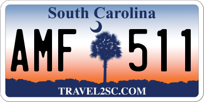 SC license plate AMF511