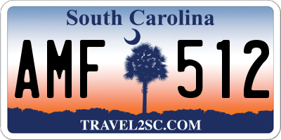 SC license plate AMF512
