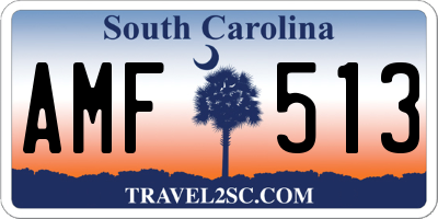 SC license plate AMF513