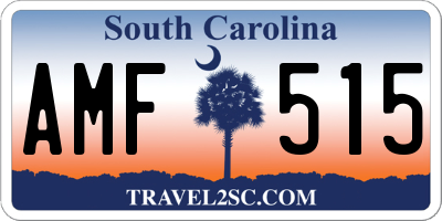 SC license plate AMF515