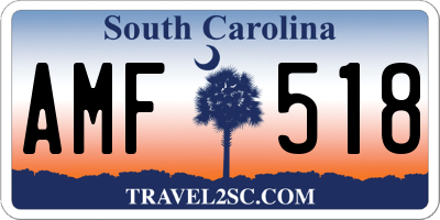 SC license plate AMF518