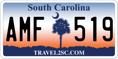 SC license plate AMF519