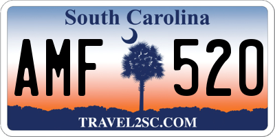 SC license plate AMF520