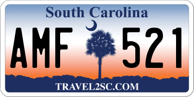 SC license plate AMF521