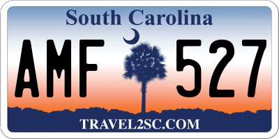 SC license plate AMF527