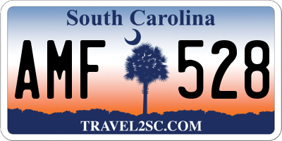 SC license plate AMF528