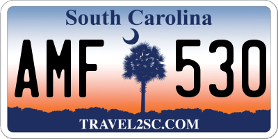 SC license plate AMF530