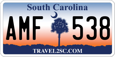 SC license plate AMF538
