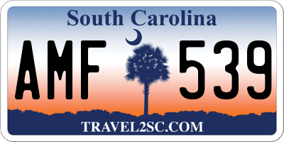 SC license plate AMF539
