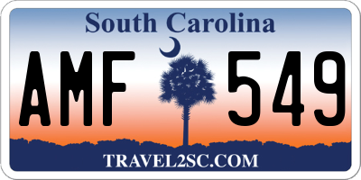 SC license plate AMF549