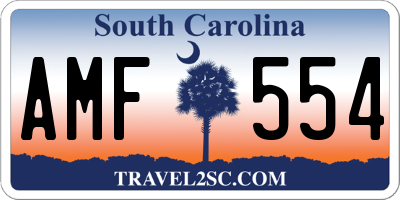 SC license plate AMF554