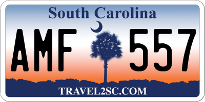 SC license plate AMF557