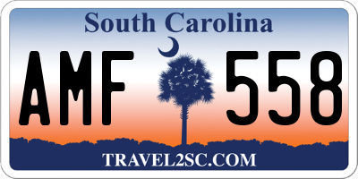 SC license plate AMF558