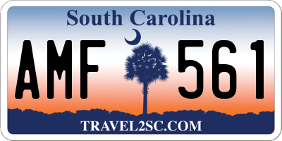 SC license plate AMF561