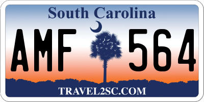 SC license plate AMF564
