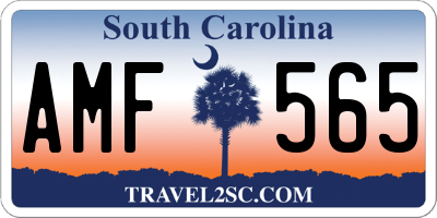 SC license plate AMF565