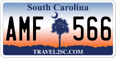 SC license plate AMF566