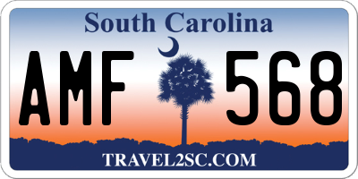 SC license plate AMF568