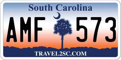 SC license plate AMF573