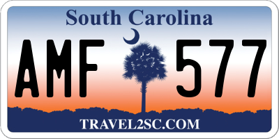 SC license plate AMF577
