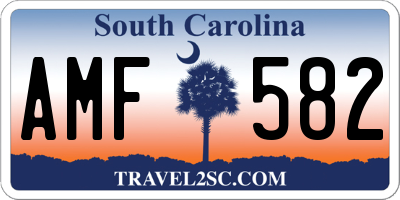 SC license plate AMF582