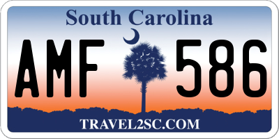 SC license plate AMF586
