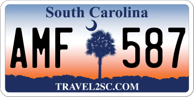SC license plate AMF587