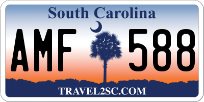 SC license plate AMF588