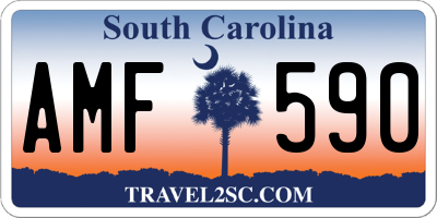 SC license plate AMF590